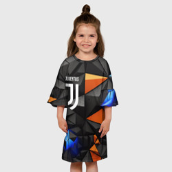 Детское платье 3D Juventus orange  black style - фото 2