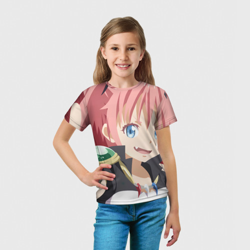 Детская футболка 3D с принтом О моём перерождении в слизь Милим Нава, вид сбоку #3