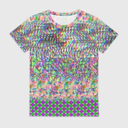 Женская футболка 3D Glitch burst