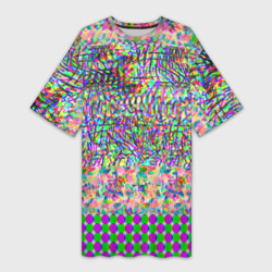 Платье-футболка 3D Glitch burst