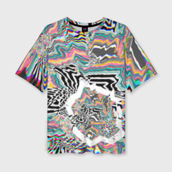 Женская футболка oversize 3D Fusion abstract