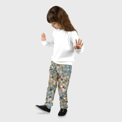 Детские брюки 3D Мозаика белая разноцветная - фото 2