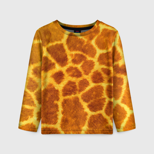 Детский лонгслив 3D Шкура жирафа - текстура, цвет 3D печать