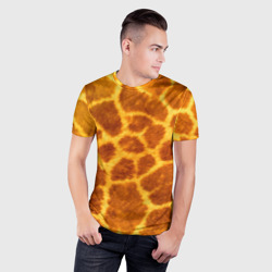 Мужская футболка 3D Slim Шкура жирафа - текстура - фото 2