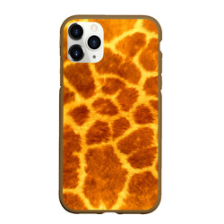 Чехол для iPhone 11 Pro Max матовый Шкура жирафа - текстура