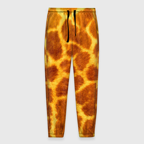 Мужские брюки 3D с принтом Шкура жирафа - текстура, вид спереди #2