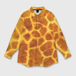 Мужская рубашка oversize 3D Шкура жирафа - текстура