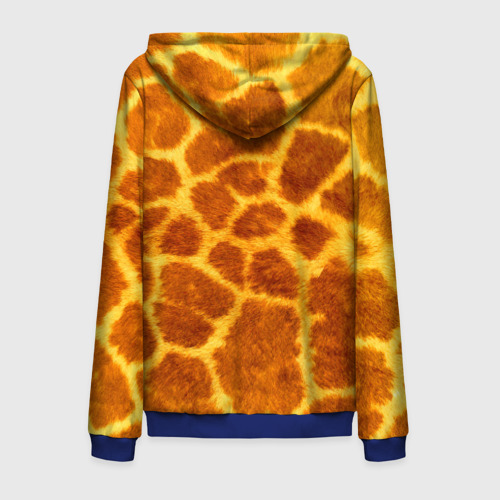 Мужская толстовка 3D на молнии Шкура жирафа - текстура, цвет синий - фото 2