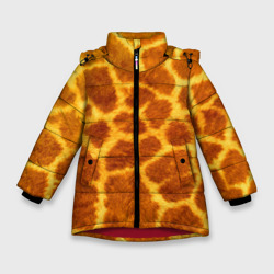 Зимняя куртка для девочек 3D Шкура жирафа - текстура