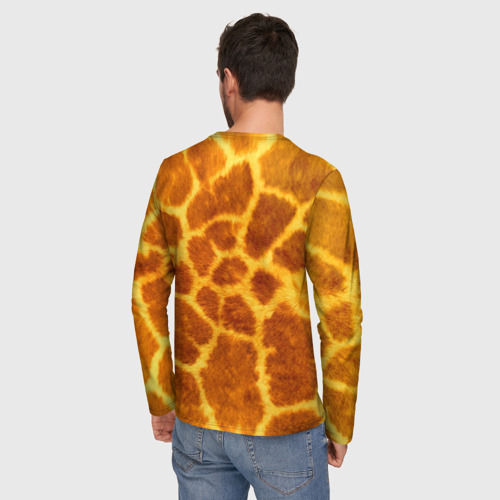 Мужской лонгслив 3D Шкура жирафа - текстура, цвет 3D печать - фото 4