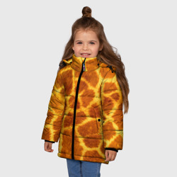 Зимняя куртка для девочек 3D Шкура жирафа - текстура - фото 2