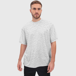 Мужская футболка oversize 3D Помятая бумага текстура - фото 2