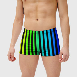 Мужские купальные плавки 3D Цветные полоски - фото 2