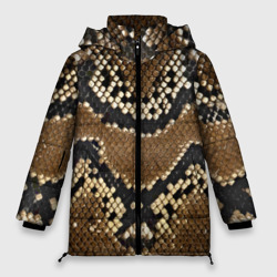 Женская зимняя куртка Oversize Кожа питона - текстура