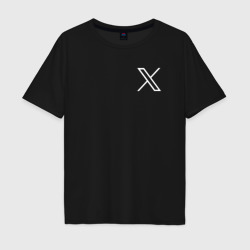 Мужская футболка хлопок Oversize Лого X