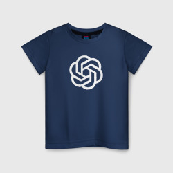Светящаяся детская футболка Логотип Chat GPT