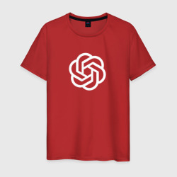 Светящаяся мужская футболка Логотип Chat GPT