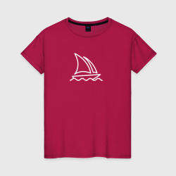 Светящаяся женская футболка Лого Midjourney