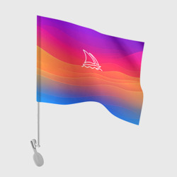 Флаг для автомобиля Midjourney Логотип с фоном