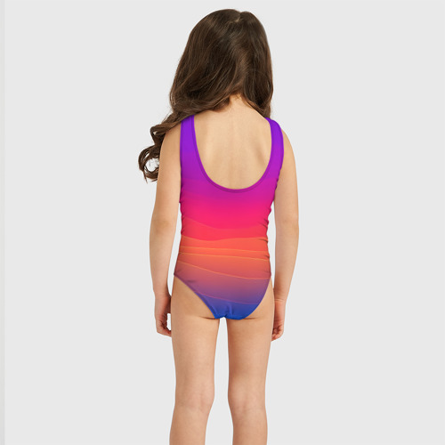 Детский купальник 3D Midjourney Логотип с фоном, цвет 3D печать - фото 4