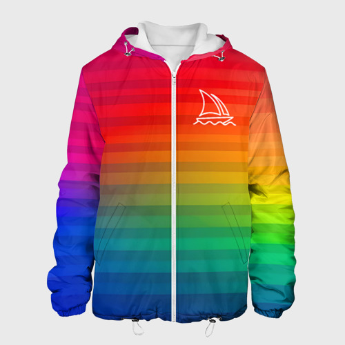 Мужская куртка 3D Midjourney Лого с фоном, цвет 3D печать