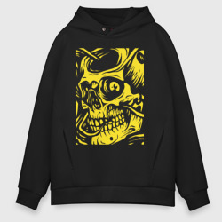 Мужское светящееся худи Yellow skull