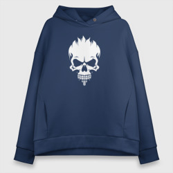 Женское светящееся худи White skull silhouette