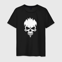 Светящаяся мужская футболка White skull silhouette