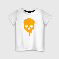 Светящаяся детская футболка Smudges on the skull orange