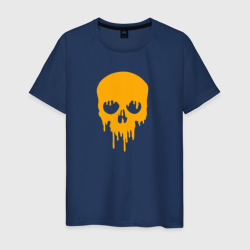 Светящаяся мужская футболка Smudges on the skull orange