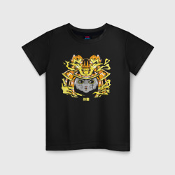 Светящаяся детская футболка Japanese samurai cat