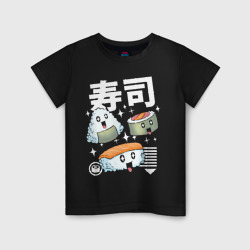 Светящаяся детская футболка Kawaii Japanese sushi