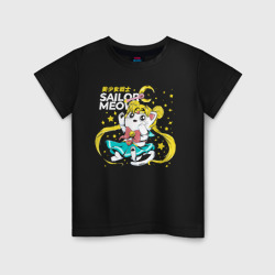 Светящаяся детская футболка Sailor meow kawaii