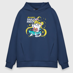 Мужское светящееся худи Sailor meow kawaii