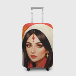 Чехол для чемодана 3D Нейросеть - индийская принцесса