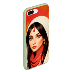 Чехол для iPhone 7Plus/8 Plus матовый Нейросеть - индийская принцесса - фото 2