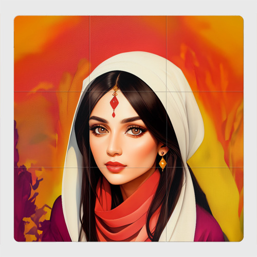 Магнитный плакат 3Х3 Нейросеть - индийская принцесса