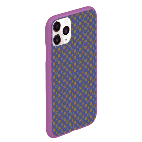 Чехол для iPhone 11 Pro Max матовый Максимальная удача, цвет фиолетовый - фото 3