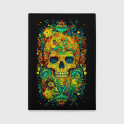 Обложка для автодокументов Мексиканский психоделический череп