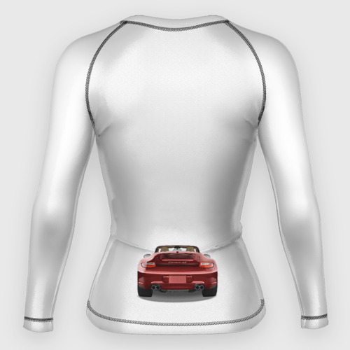 Женский рашгард 3D с принтом Porsche car, вид сзади #1