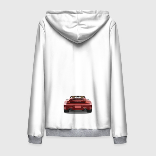 Мужская толстовка 3D на молнии с принтом Porsche car, вид сзади #1