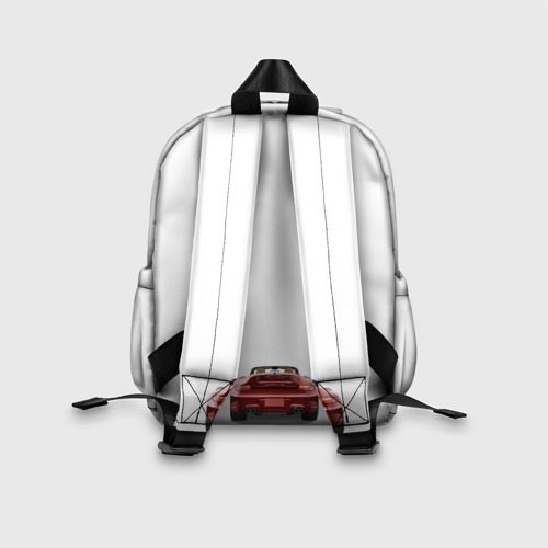 Детский рюкзак 3D с принтом Porsche car, вид сзади #2