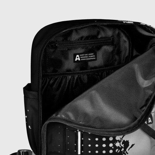 Женский рюкзак 3D с принтом Alpina - черно-белый, фото #5