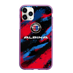 Чехол для iPhone 11 Pro Max матовый Alpina - BMW colors