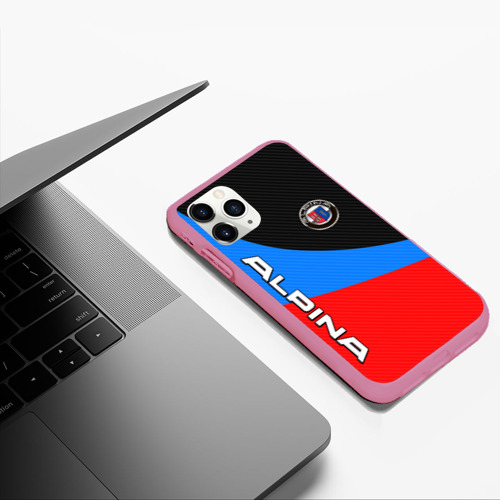 Чехол для iPhone 11 Pro Max матовый Alpina - classic colors, цвет малиновый - фото 5