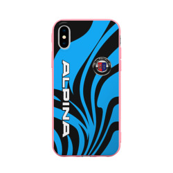 Чехол для iPhone X матовый Alpina - blue colors