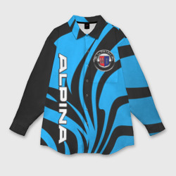 Мужская рубашка oversize 3D Alpina - blue colors