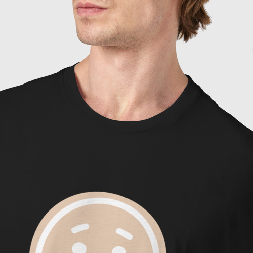 Мужская футболка хлопок Весёлый пряничек, цвет черный - фото 6