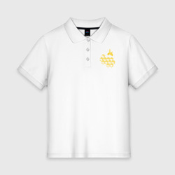 Женское поло хлопок Соты и пчела