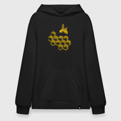 Худи SuperOversize хлопок Соты и пчела